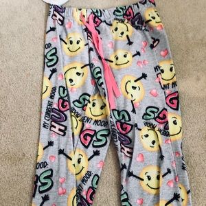 Smiley face pajama pants